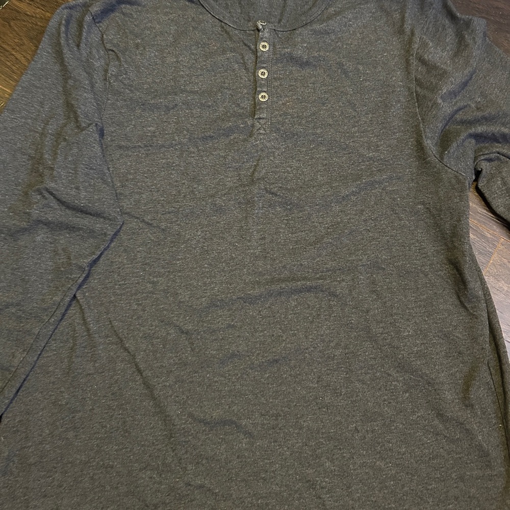 Buffalo David Bitton Charcoal Long Sleeve Henley - Picture 5 of 5